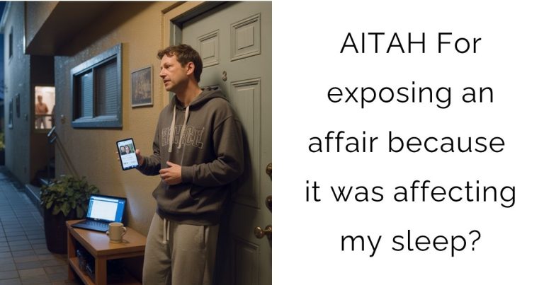 AITAH For exposing an affair because it was affecting my sleep?