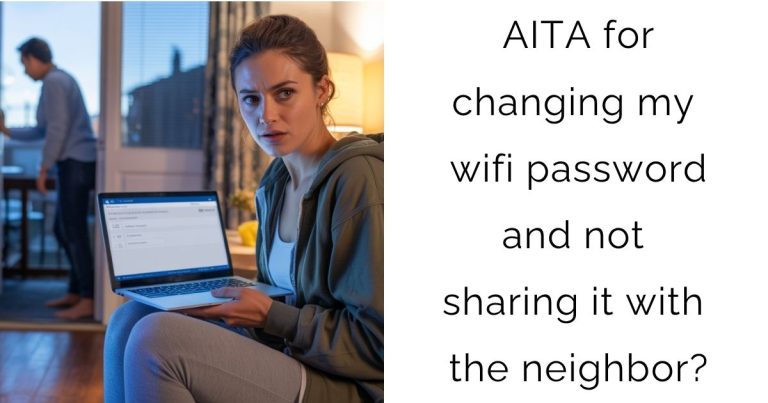 AITA for changing my wifi password and not sharing it with the neighbor?