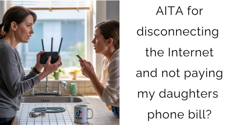 AITA for disconnecting the Internet and not paying my daughters phone bill?