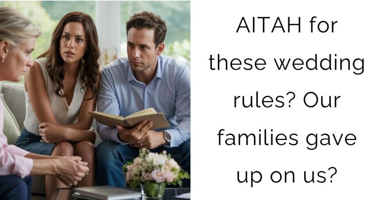 AITAH for these wedding rules? Our families gave up on us?