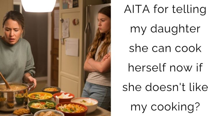 AITA for telling my daughter she can cook herself now if she doesn’t like my cooking?