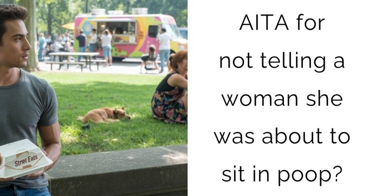 AITA for not telling a woman she was about to sit in poop?