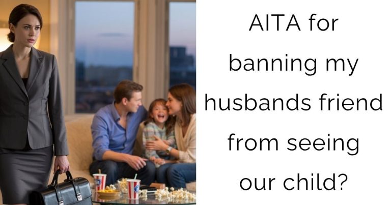 AITA for banning my husbands friend from seeing our child?