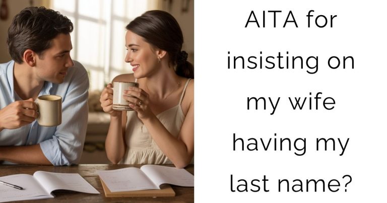 AITA for insisting on my wife having my last name?