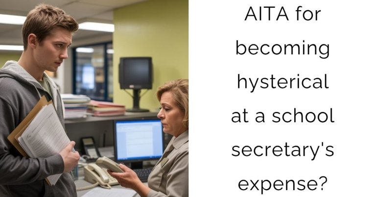 AITA for becoming hysterical at a school secretary’s expense?