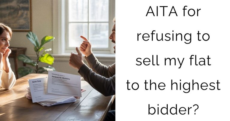 AITA for refusing to sell my flat to the highest bidder?
