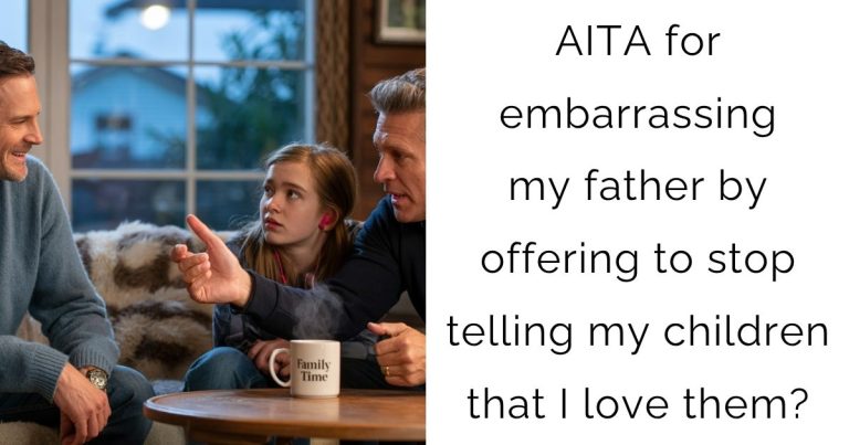 AITA for embarrassing my father by offering to stop telling my children that I love them?