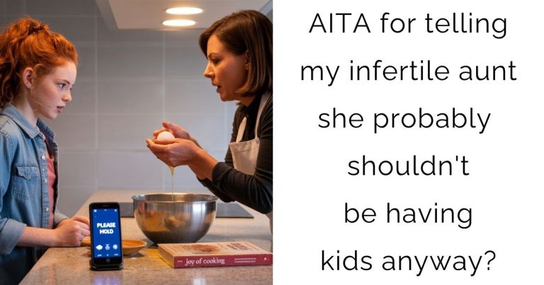 AITA for telling my infertile aunt she probably shouldn’t be having kids anyway?