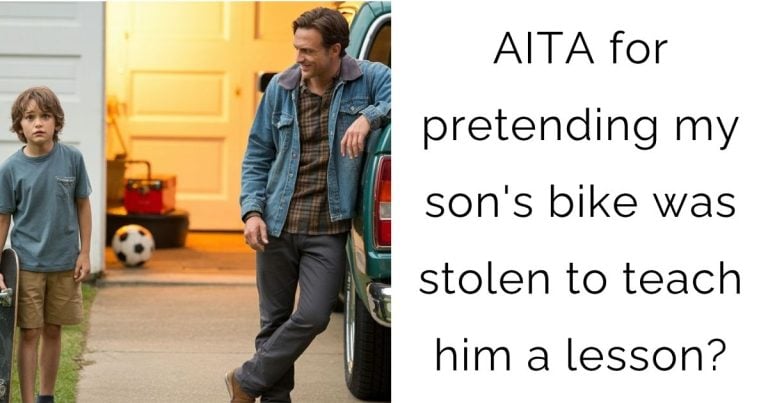 AITA for pretending my son’s bike was stolen to teach him a lesson?
