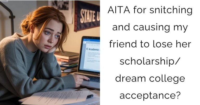 AITA for snitching and causing my friend to lose her scholarship/dream college acceptance?