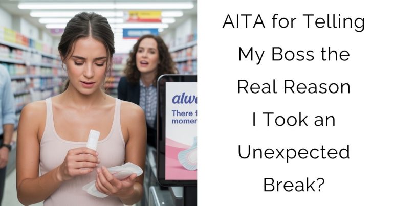 AITA for Telling My Boss the Real Reason I Took an Unexpected Break?