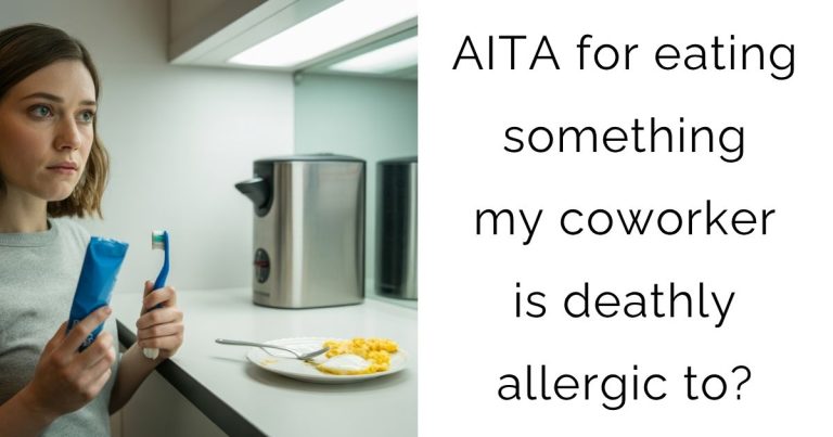 AITA for eating something my coworker is deathly allergic to?