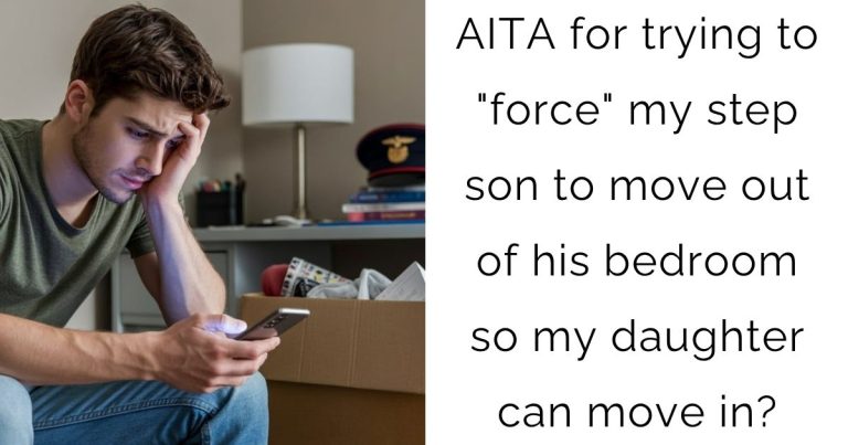 AITA for trying to “force” my step son to move out of his bedroom so my daughter can move in?