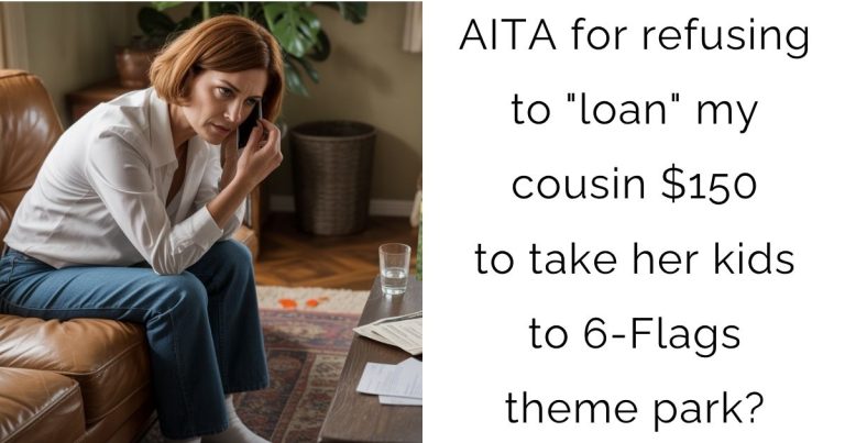 AITA for refusing to “loan” my cousin $150 to take her kids to 6-Flags theme park?