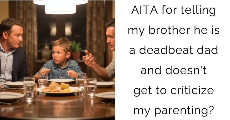 AITA for telling my brother he is a deadbeat dad and doesn’t get to criticize my parenting?
