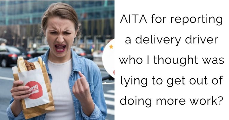 AITA for reporting a delivery driver who I thought was lying to get out of doing more work?