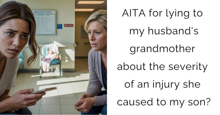 AITA for lying to my husband’s grandmother about the severity of an injury she caused to my son?