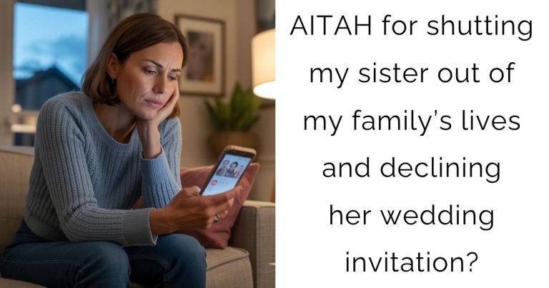 AITAH for shutting my sister out of my family’s lives and declining her wedding invitation?