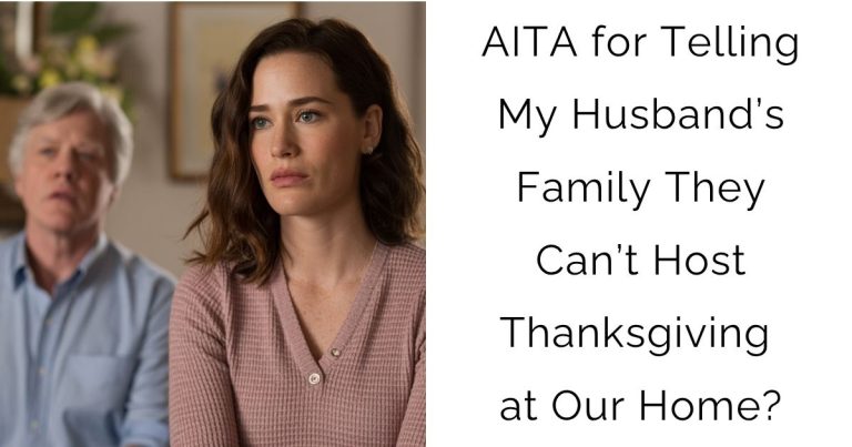 AITA for Telling My Husband’s Family They Can’t Host Thanksgiving at Our Home?