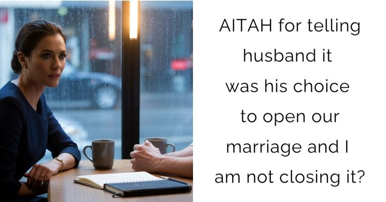 AITAH for telling husband it was his choice to open our marriage and I am not closing it?
