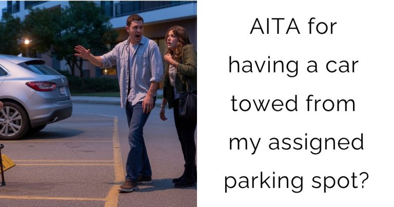 AITA for having a car towed from my assigned parking spot?