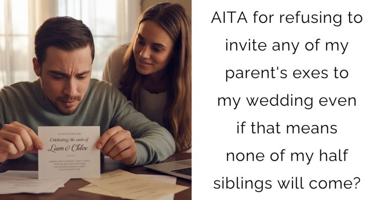 AITA for refusing to invite any of my parent’s exes to my wedding even if that means none of my half siblings will come?