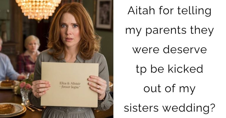 Aitah for telling my parents they were deserve tp be kicked out of my sisters wedding?