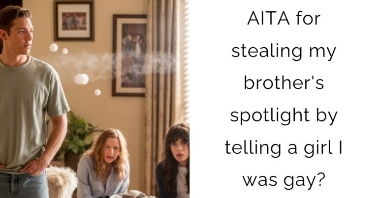 AITA for stealing my brother’s spotlight by telling a girl I was gay?