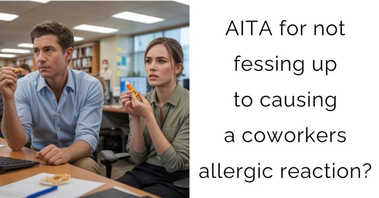 AITA for not fessing up to causing a coworkers allergic reaction?
