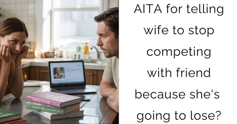 AITA for telling wife to stop competing with friend because she’s going to lose?