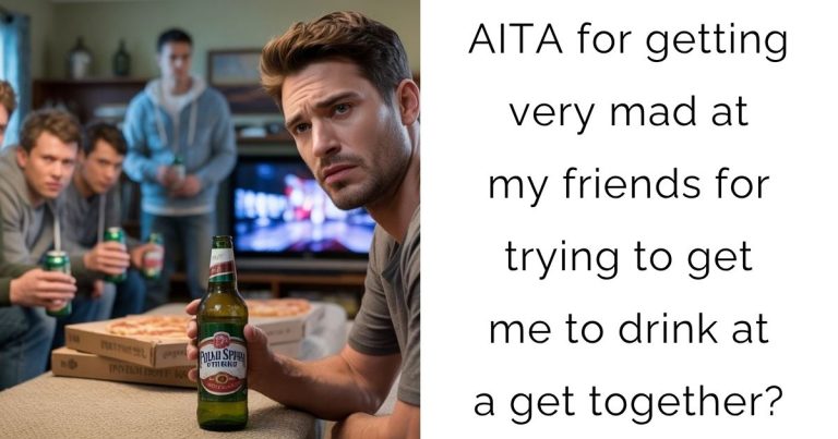 AITA for getting very mad at my friends for trying to get me to drink at a get together?