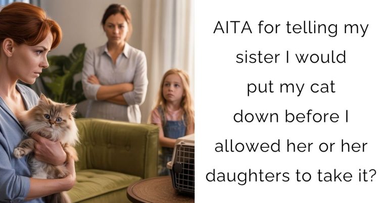 AITA for telling my sister I would put my cat down before I allowed her or her daughters to take it?