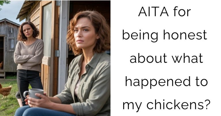 AITA for being honest about what happened to my chickens?