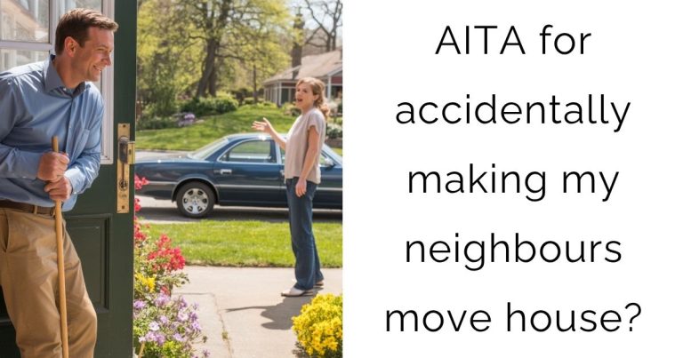 AITA for accidentally making my neighbours move house?