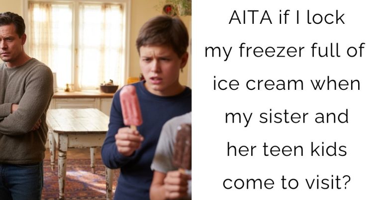 AITA if I lock my freezer full of ice cream when my sister and her teen kids come to visit?