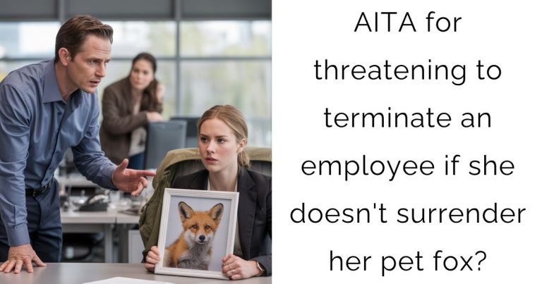 AITA for threatening to terminate an employee if she doesn’t surrender her pet fox?