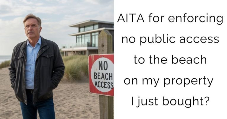 AITA for enforcing no public access to the beach on my property I just bought?