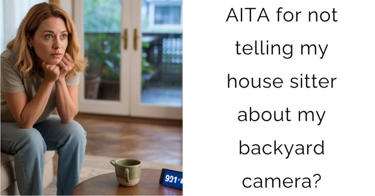 AITA for not telling my house sitter about my backyard camera?