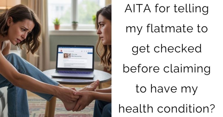 AITA for telling my flatmate to get checked before claiming to have my health condition?