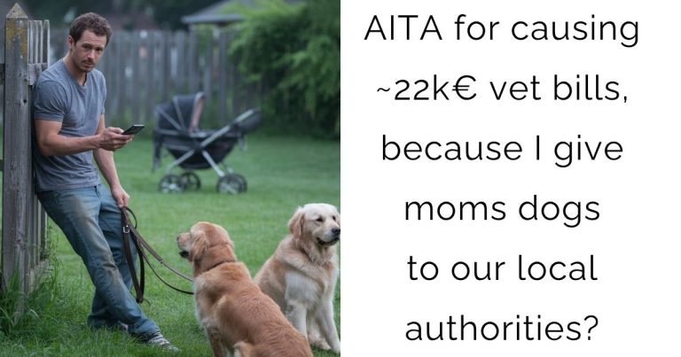AITA for causing ~22k€ vet bills, because I give moms dogs to our local authorities?