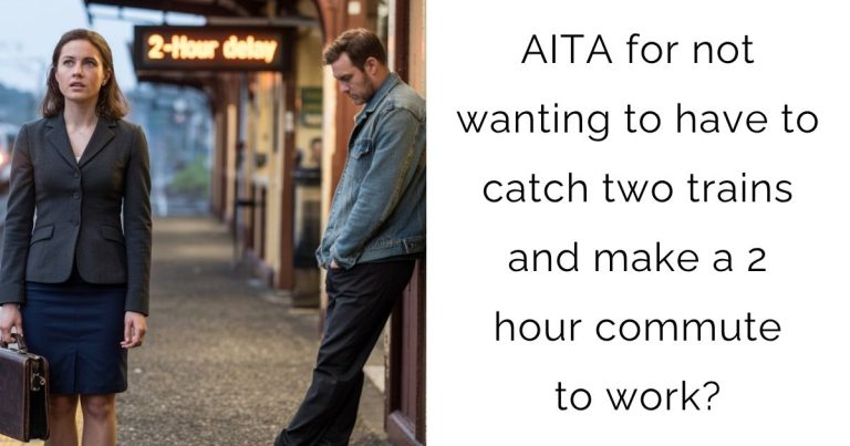 AITA for not wanting to have to catch two trains and make a 2 hour commute to work?