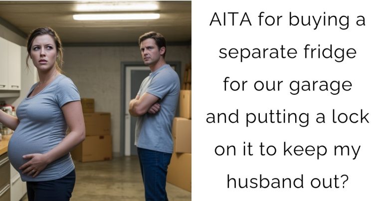 AITA for buying a separate fridge for our garage and putting a lock on it to keep my husband out?