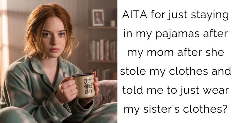 AITA for just staying in my pajamas after my mom after she stole my clothes and told me to just wear my sister’s clothes?
