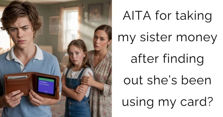 AITA for taking my sister money after finding out she’s been using my card?