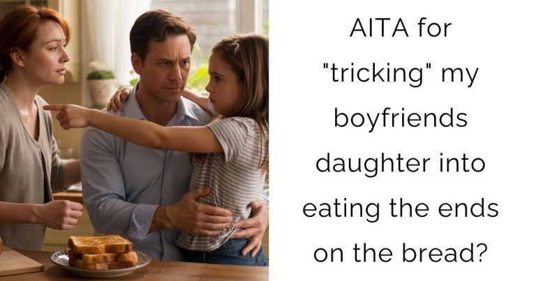 AITA for “tricking” my boyfriends daughter into eating the ends on the bread?