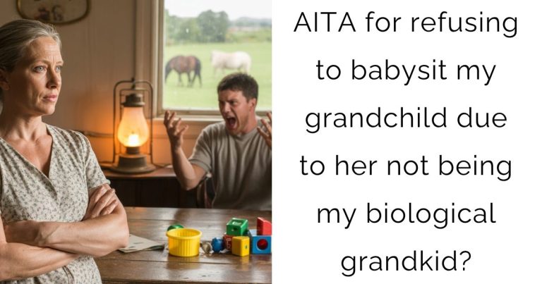 AITA for refusing to babysit my grandchild due to her not being my biological grandkid?