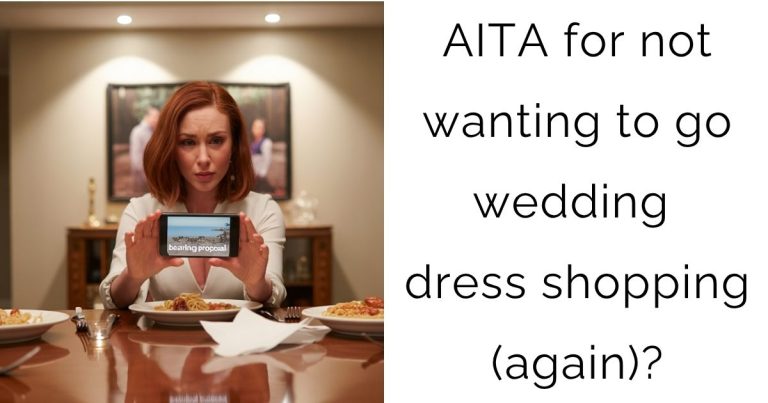 AITA for not wanting to go wedding dress shopping (again)?