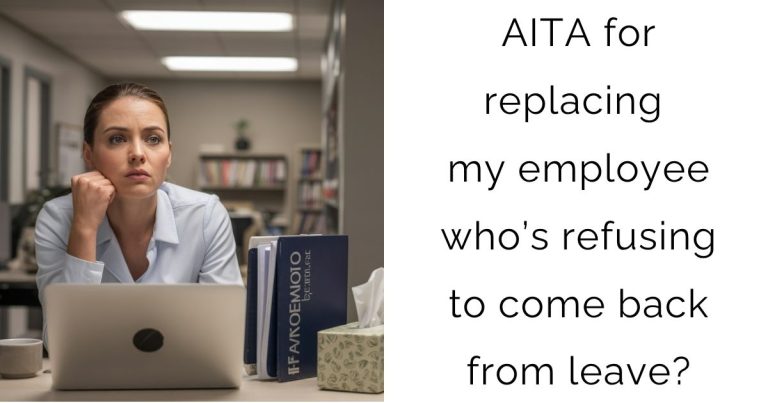 AITA for replacing my employee who’s refusing to come back from leave?
