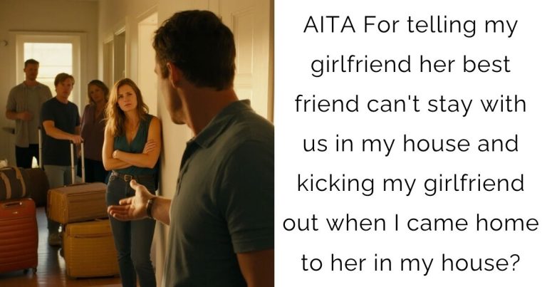 AITA For telling my girlfriend her best friend can’t stay with us in my house and kicking my girlfriend out when I came home to her in my house?