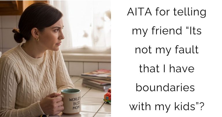 AITA for telling my friend “Its not my fault that I have boundaries with my kids”?